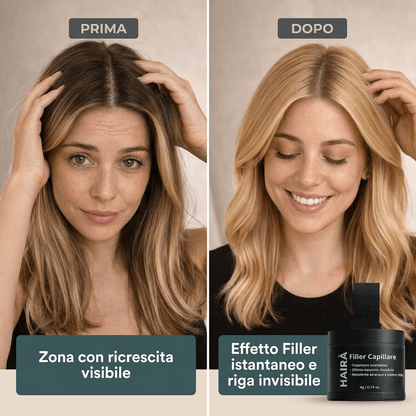 HAIRÀ – Filler Capillare in Polvere: Volume e Densità Istantanea